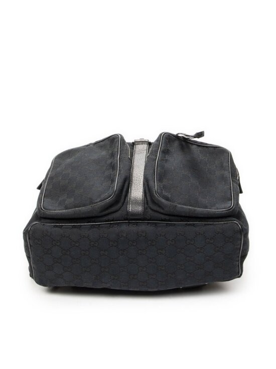 Gucci Drawstring Backpack Black GG Canvas main image 4